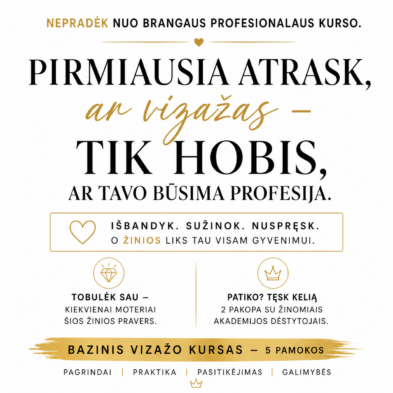 MAKIAŽO KURSAS  LEVEL 1 (Bazinis)